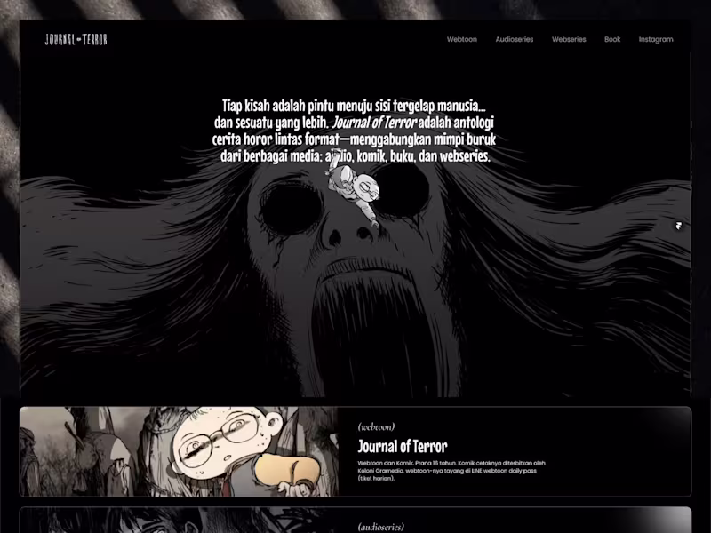 Cover image for Scroll Animation landing page for one of horror IP by Sweta ...