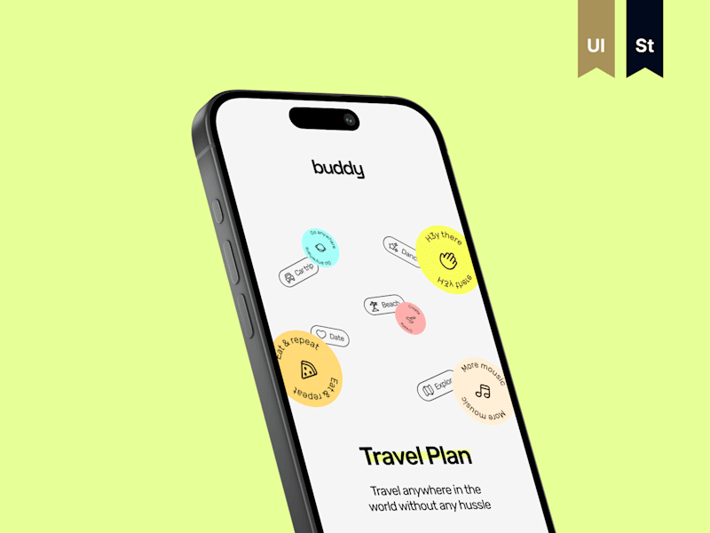Cover image for Buddy Travel Planner — Mobile App & UX UI Design