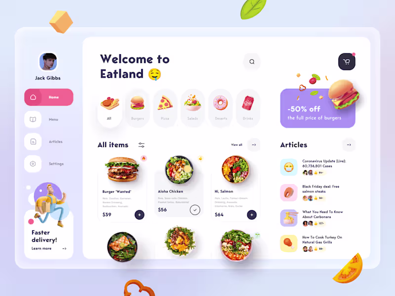 Cover image for Food Web App UI development
