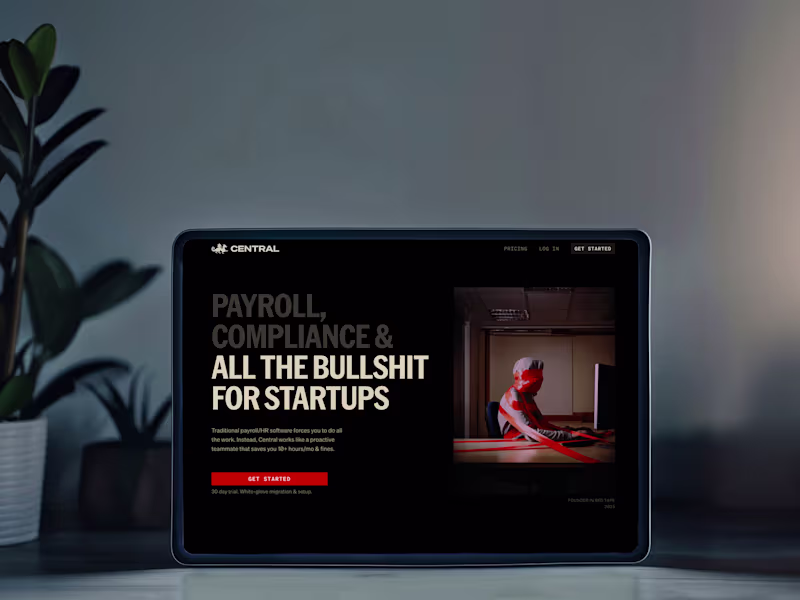Cover image for Central - Landing Page & Framer Development
