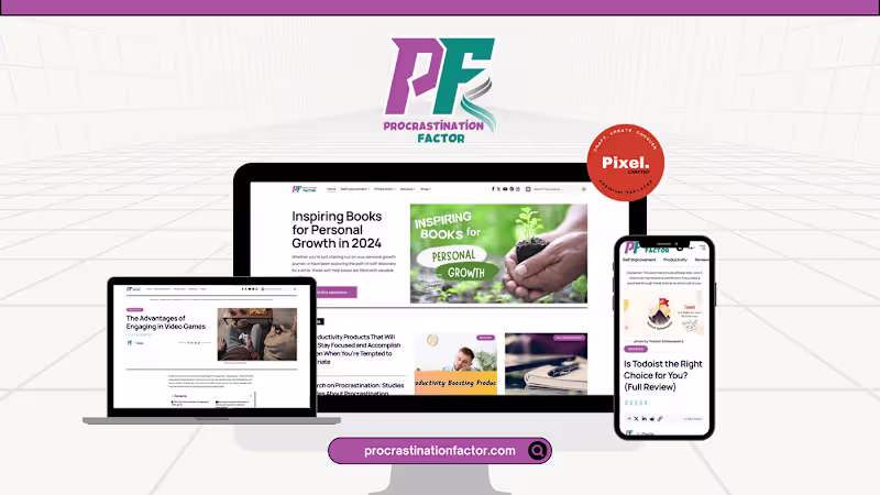 Cover image for Procrastination Factor - Content & Review Website :: Behance