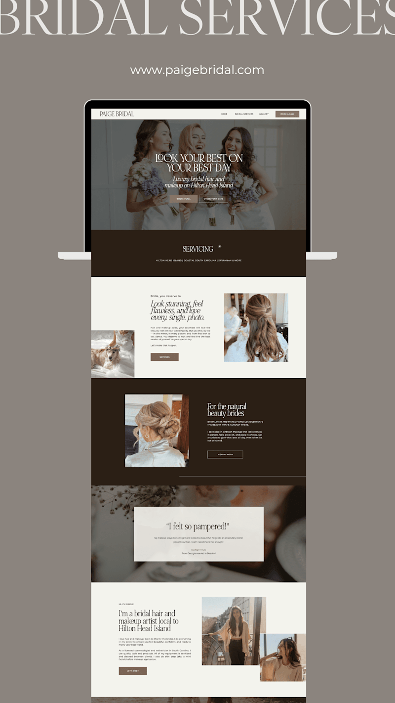 Cover image for Website for Bridal Services