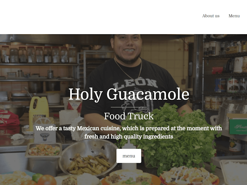 Cover image for Holy Guacamole Food Truck - Web Design
