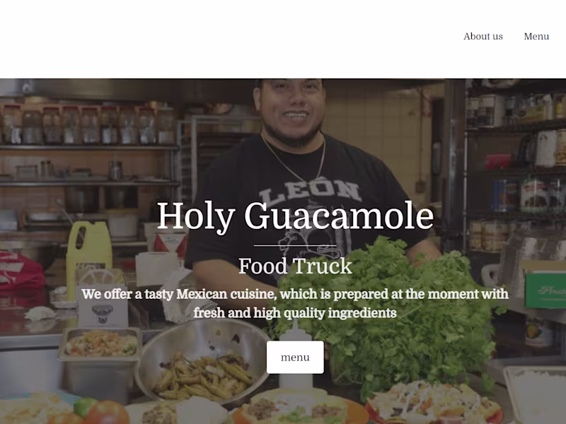 Cover image for Holy Guacamole Food Truck - Web Design