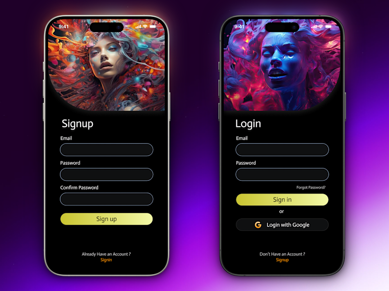 Cover image for Login & Signup UI — Minimal Mobile Screens