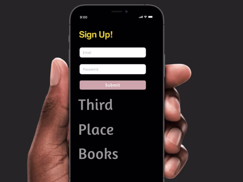 Cover image for UX/UI Design: Third Place Books App
