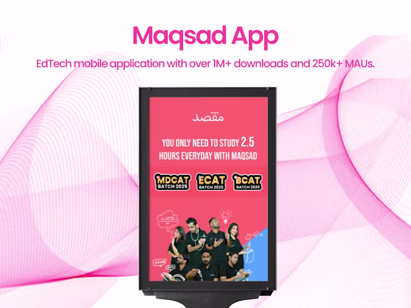 Cover image for Maqsad - Large-Scale EdTech Mobile Application