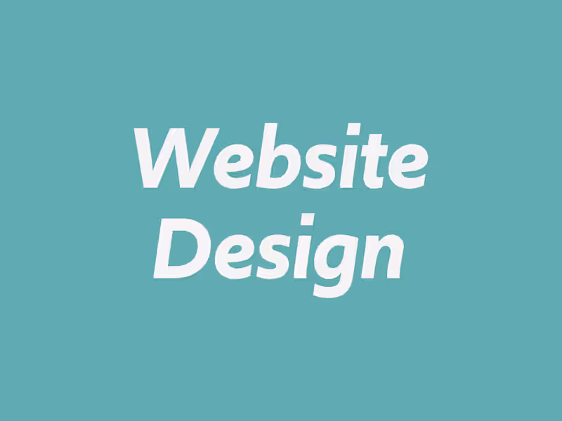 Cover image for Website Design
