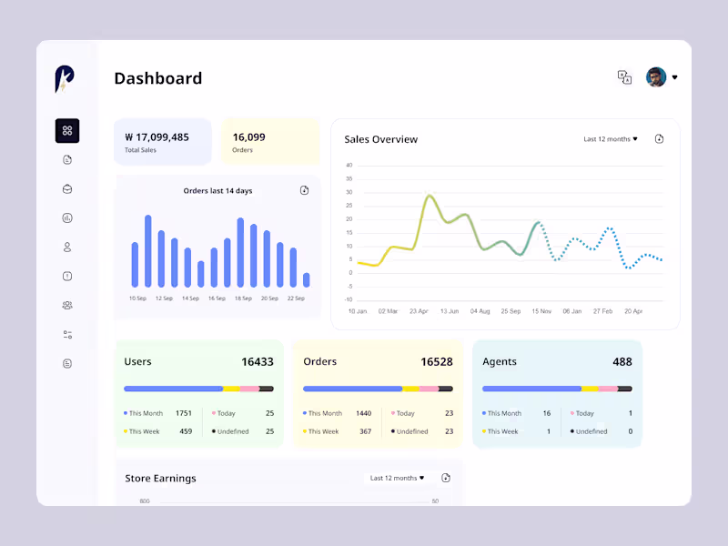 Cover image for Dashboard - Flat, Light theme
