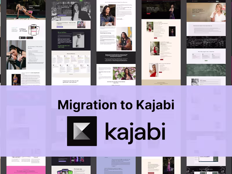 Cover image for Migration to Kajabi - Website, community, funnels & more