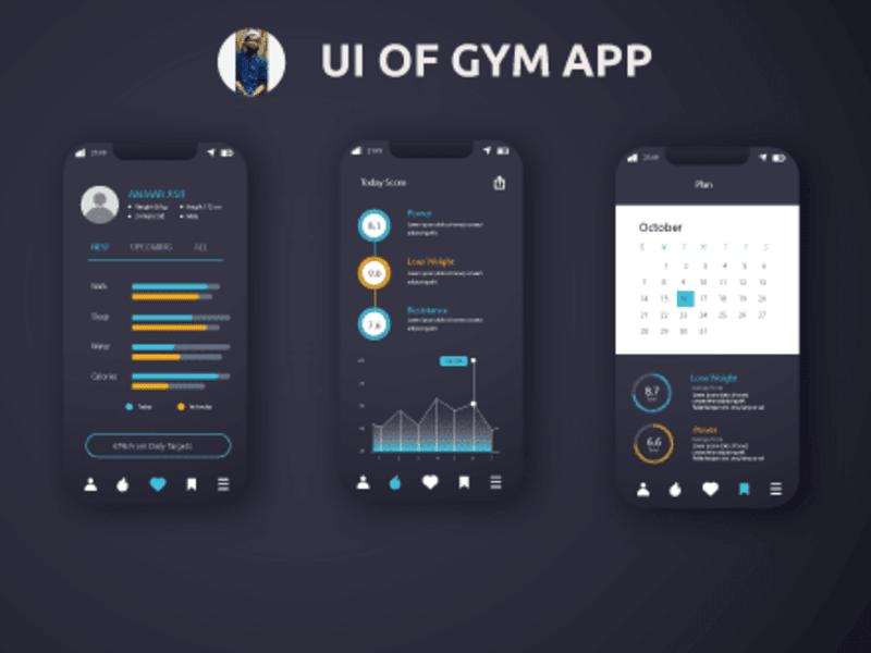 Cover image for UI/UX Design of GYM APP