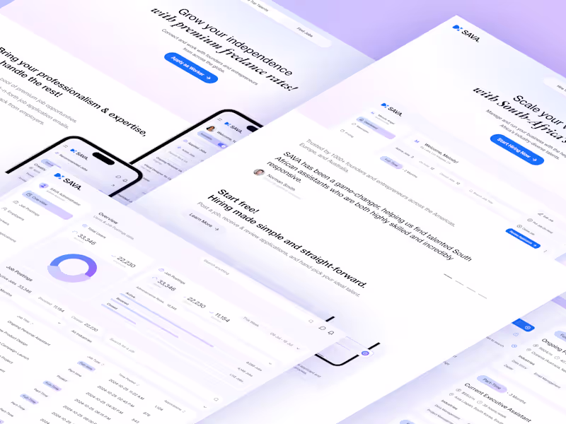 Cover image for SAVA Marketplace Web App Design