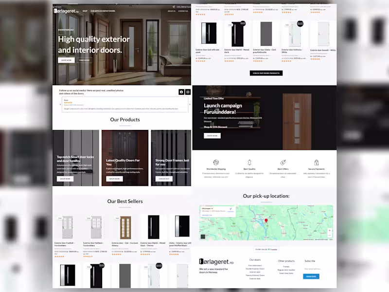 Cover image for DORLAGERET WORDPRESS ECOMMERCE WEBSITE DESIGN