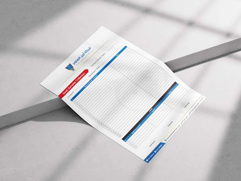 Cover image for Bilingual Swab Sample Collection Form Design (Areej Al Sanober)