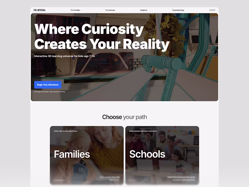 Cover image for Fronterra - AI-Powered Immersive 3D Learning Platform