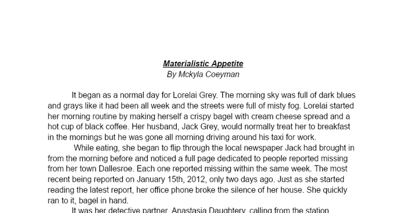 Cover image for Materialistic Appetite