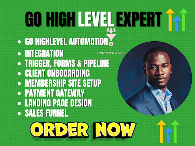 Cover image for Build high converting go high level sales funnels and websites