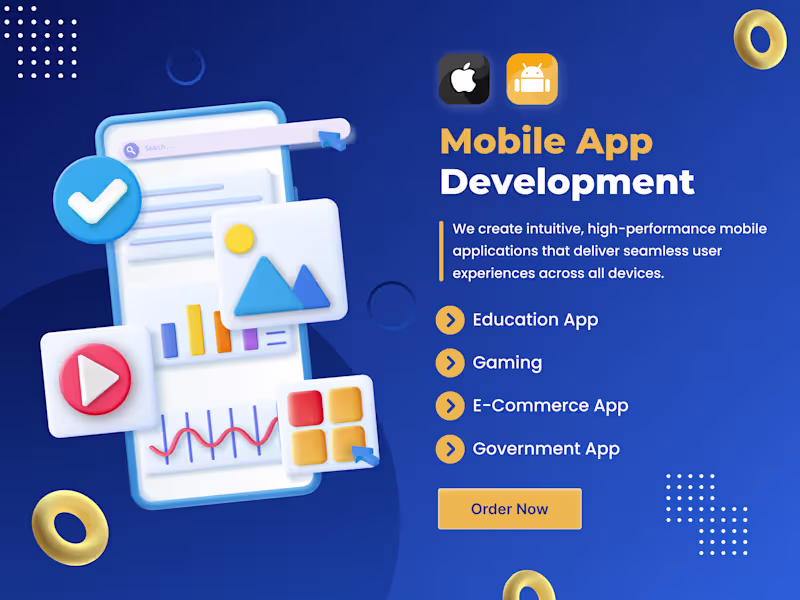 Cover image for Mobile App Development for iOS & Android (Scalable & Secure)
