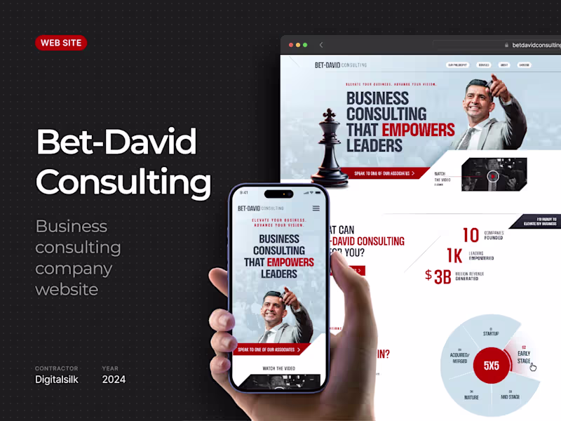Cover image for UI/UX Design for Bet-David Consulting's Web Site