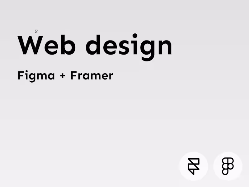 Cover image for Web design (Figma + Framer)