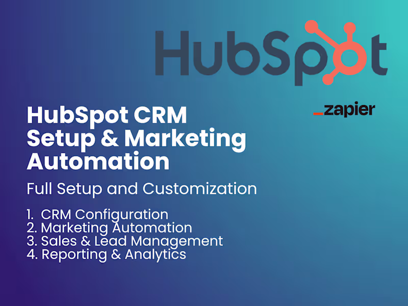 Cover image for HubSpot CRM & Automation: Full Setup & Customization