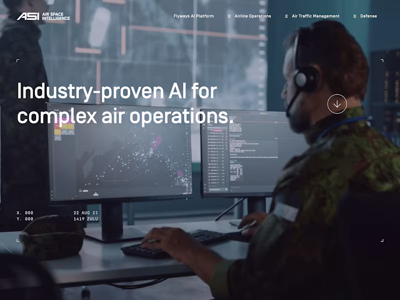 Cover image for Air Space Intelligence - AI for complex air operations.
