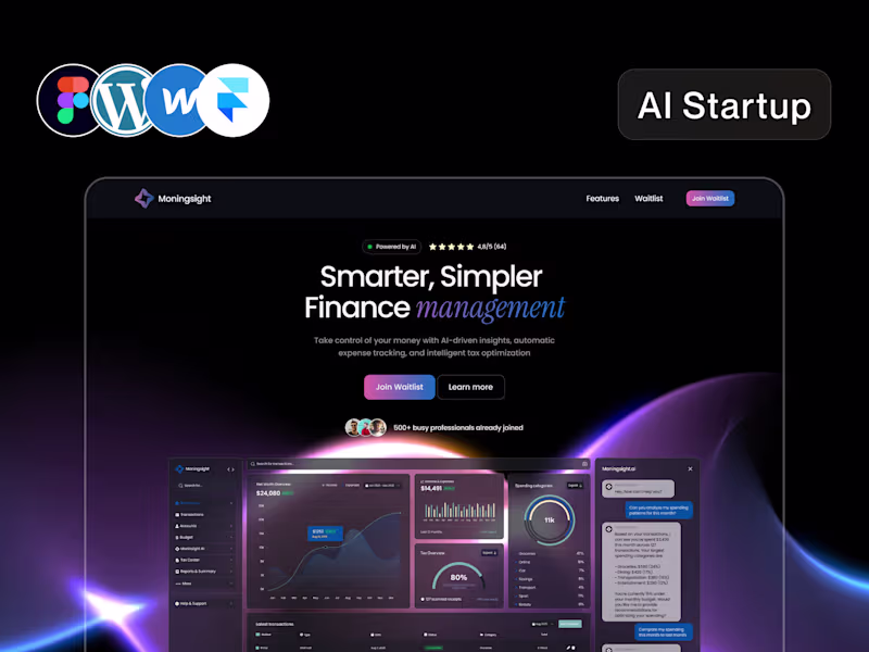 Cover image for AI Startups Website Design and Development