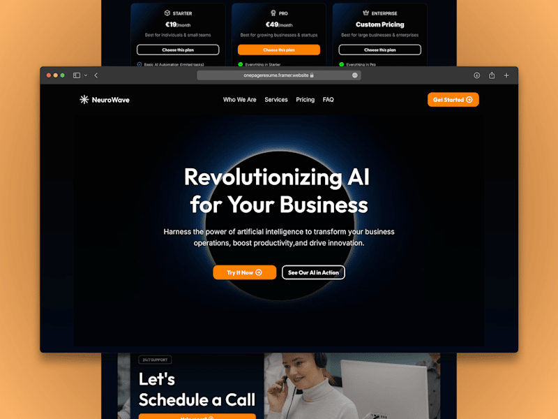 Cover image for Framer Landing Page Design Package