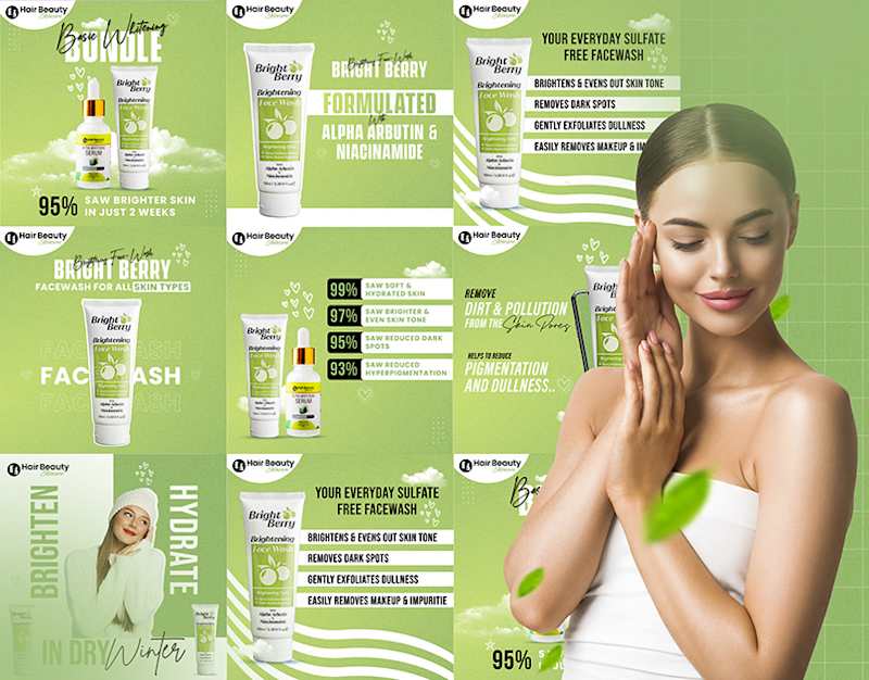 Cover image for Hair Beauty Skin Care Vol 2 - Social Media Campaign Graphics