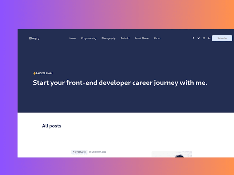 Cover image for Blogify - Open Source Blog Template