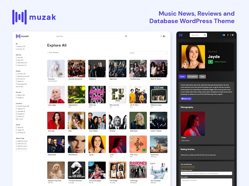Cover image for Music News and Database Theme (WordPress)