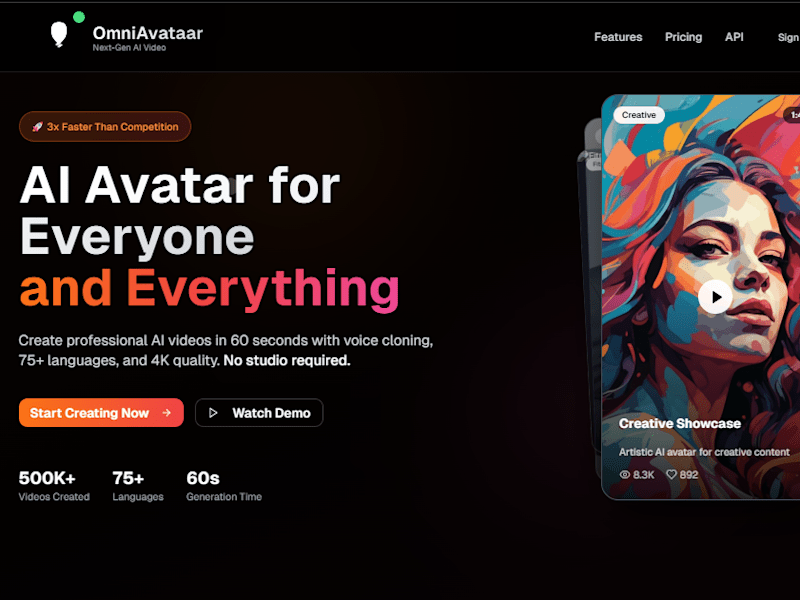 Cover image for OmniAvataar AI Avatar Generator Development