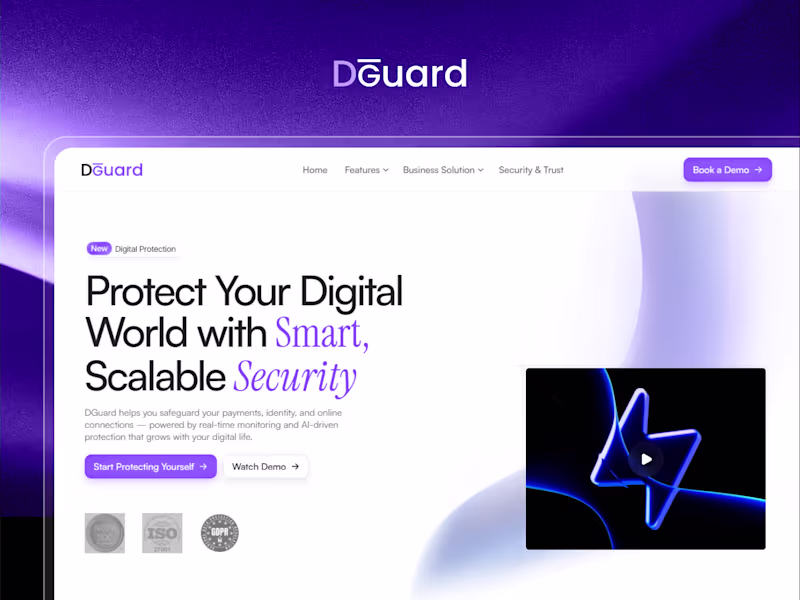 Cover image for DGuard : Framer Website Redesign & Development