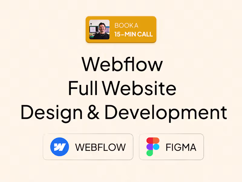 Cover image for Webflow Full Website Design & Development