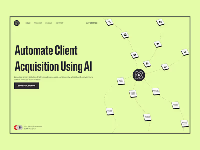 Cover image for Current WIP design for an AI Company. Can't wait to build th...