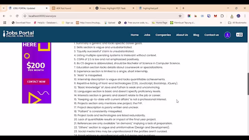 Cover image for Integrated AI for Candidate CV Analyze, included : Laravel 11, …