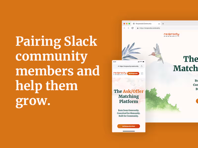 Cover image for Reciprocity Community - Rebranding, Product design, Website 