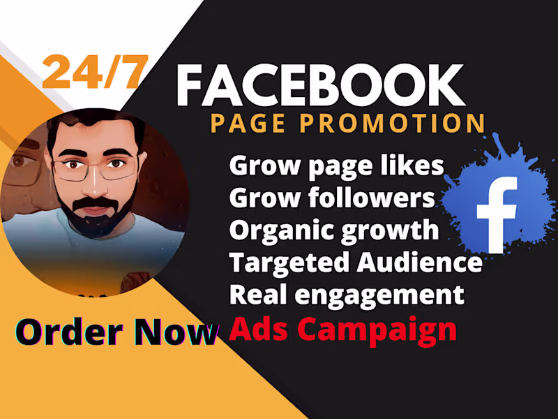 Cover image for Facebook page promotion 