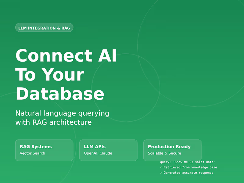 Cover image for LLM Integration - Connect AI to Your Data