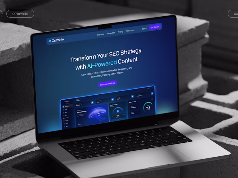 Cover image for OptiWrite | SaaS UI UX Design