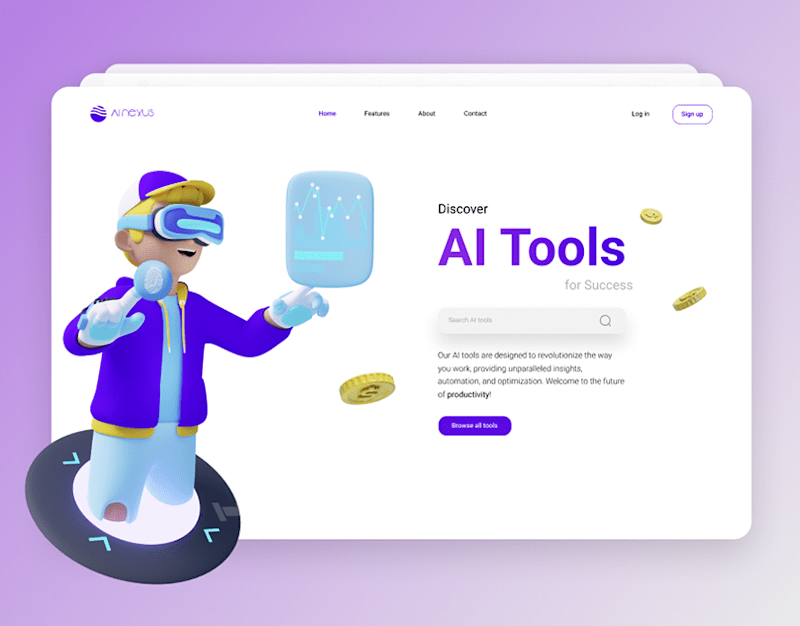 Cover image for AI Tools Website Design 