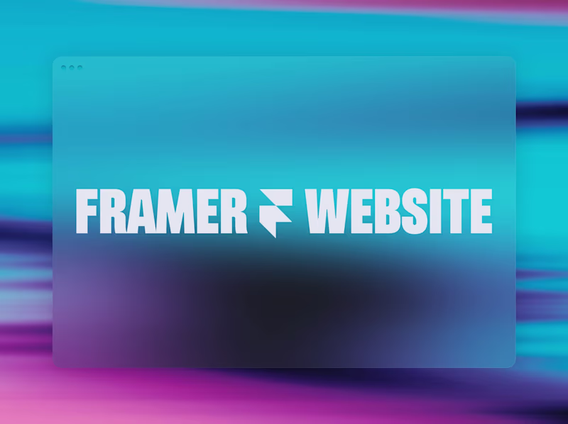 Cover image for Framer website