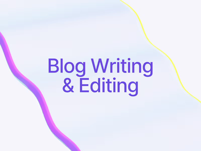 Cover image for Blog Writing & Editing