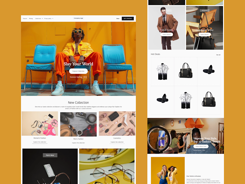 Cover image for Slay Your World – A Fashion Website Landing Page