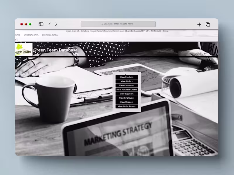 Cover image for GREEN TEAM - POS DATABASE