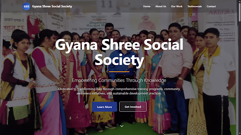 Cover image for Built a Website for Gyana Shree Social Society (NGO)