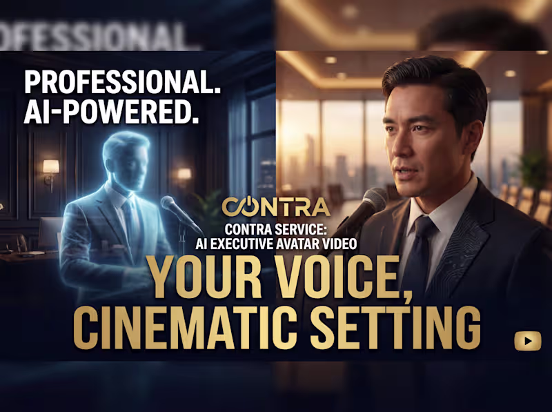 Cover image for AI Executive Avatar Video — Your Voice, Cinematic Setting