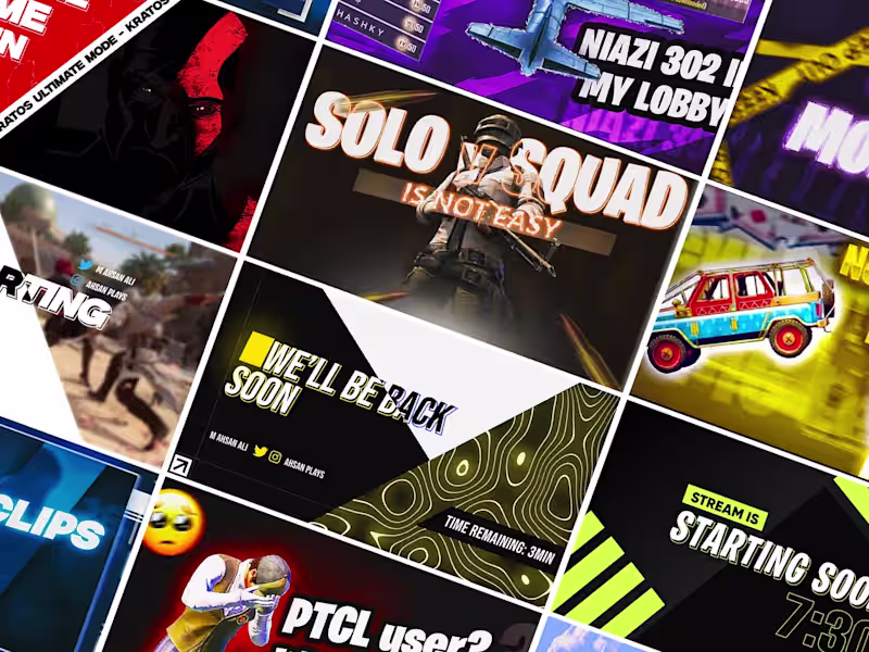 Cover image for Gaming Thumbnails Design Project