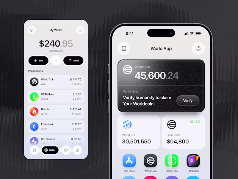 Cover image for A next-generation WorldCoin Super App concept designed