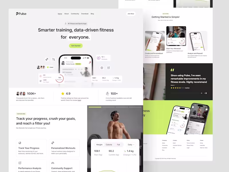 Cover image for Fitness App Landing Page